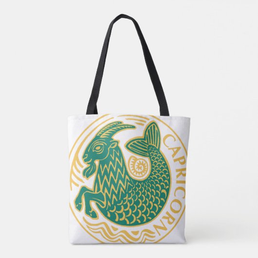 Capricorn-Zeichen des Zodiaks auf Tasche (Rückseite)