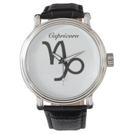 Capricorn-Zeichen des Zodiaks. Ladys Watches. Armbanduhr