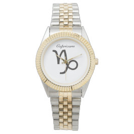 Capricorn-Zeichen des Zodiaks. Ladys Watches. Armbanduhr