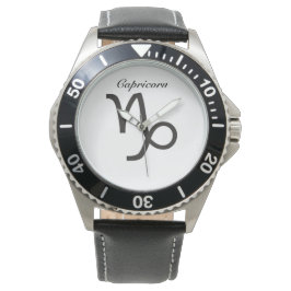 Capricorn-Zeichen des Zodiaks. Ladys Watches. Armbanduhr