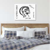 Capricorn-Zeichen und Symbol Leinwanddruck (Insitu (Schlafzimmer))