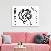 Capricorn-Zeichen und Symbol Leinwanddruck (Insitu (Wohnzimmer))