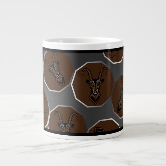 Capricorn Zodiac Anpassbare große Tasse (Vorderseite)