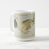 Capricorn Zodiac Antique Astronomisches Diagramm Kaffeetasse (Vorderseite Links)