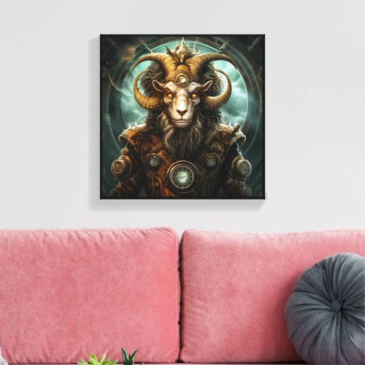 Capricorn Zodiac Art Canvas Leinwanddruck (Insitu (Wohnzimmer))