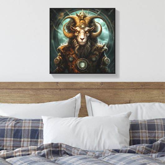 Capricorn Zodiac Art Canvas Leinwanddruck (Insitu (Schlafzimmer))