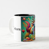 Capricorn - Zodiac Art Zweifarbige Tasse (Vorderseite Links)