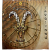 Capricorn Zodiac Astrologie Design Duschvorhang (Vorderseite)