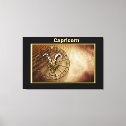 Capricorn Zodiac Astrologie Design Leinwanddruck (Vorderseite)