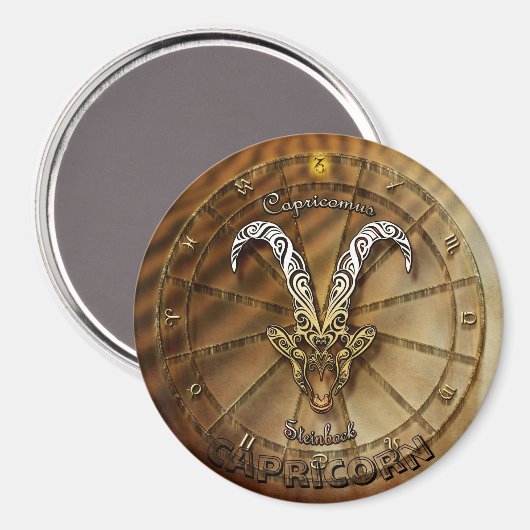 Capricorn Zodiac Astrologie Design Magnet (Vorderseite/Rückseite)