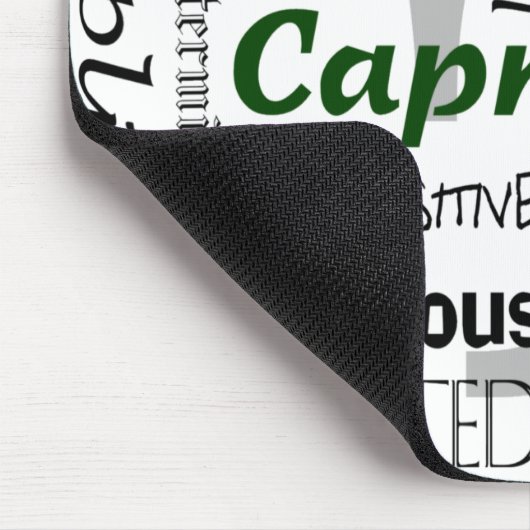 Capricorn Zodiac Astrologie Eigenschaften Collage Mousepad (Ecke)