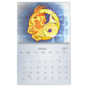 Capricorn Zodiac Astrologie Farbige Zeichen Kalender (Jan 2027)