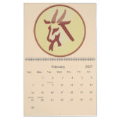 Capricorn Zodiac Astrologie Farbige Zeichen Kalender (Feb 2027)