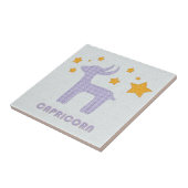 Capricorn zodiac Baby Blue Fliese (Seite)