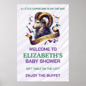 Capricorn Zodiac Baby Shower Poster (Vorne)