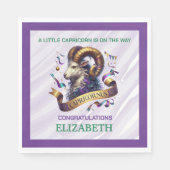 Capricorn Zodiac Baby Shower Serviette (Vorderseite)