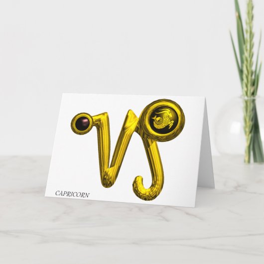 CAPRICORN Zodiac Birthday Karte (Vorderseite)