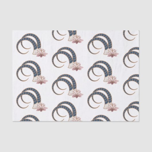 Capricorn Zodiac Boho Seidenpapier (Vorderseite)