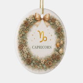 Capricorn Zodiac Christmas Ornament – Elegant Wint (Rechts)