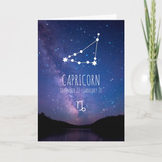 Capricorn Zodiac Constellation | Astrologie Karte (Vorderseite)