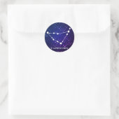 Capricorn Zodiac Constellation Design Runder Aufkleber (Tasche)