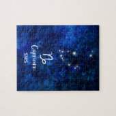 Capricorn Zodiac Constellation Galaxy Sky Monogram Puzzle (Horizontal)