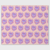 Capricorn Zodiac Coquette Herz Birthday Cake Geschenkpapier (Flach)