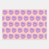 Capricorn Zodiac Coquette Herz Birthday Cake Geschenkpapier Set (Vorderseite)