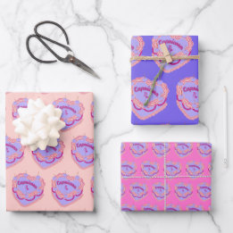 Capricorn Zodiac Coquette Herz Birthday Cake Geschenkpapier Set