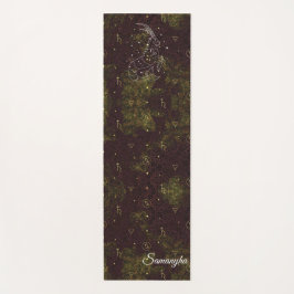 Capricorn Zodiac Custom Lila Gold Oriental Yogamatte