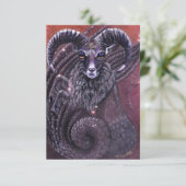 Capricorn Zodiac Einladung zum Geburtstag (Stehend Vorderseite)