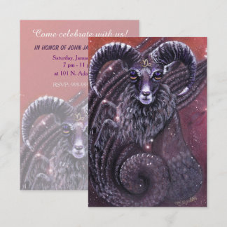 Capricorn Zodiac Einladung zum Geburtstag