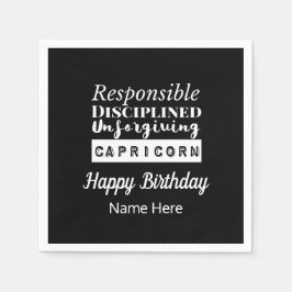 Capricorn Zodiac Fun Charakteristika Geburtstag Serviette