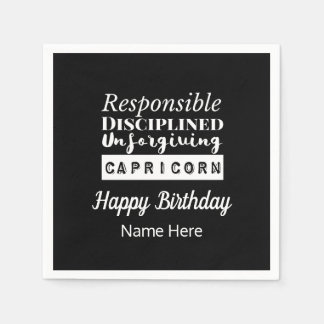 Capricorn Zodiac Fun Charakteristika Geburtstag Serviette