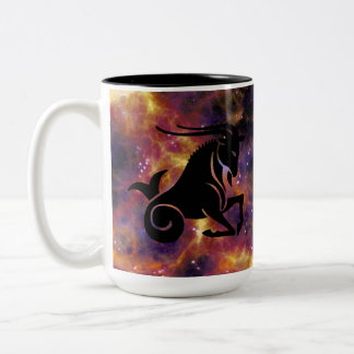 Capricorn Zodiac Galaxy Art – Astrology Horoscope  Zweifarbige Tasse