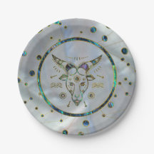 Capricorn Zodiac Gold Abalone auf Sternbild