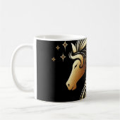Capricorn Zodiac Gold Horse Astrology Kaffeetasse (Links)
