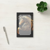 Capricorn Zodiac Gold Horse Astrology Post-it Klebezettel (Büro)