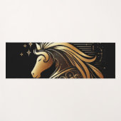 Capricorn Zodiac Gold Horse Astrology Yogamatte (Vorderseite (Horizontal))