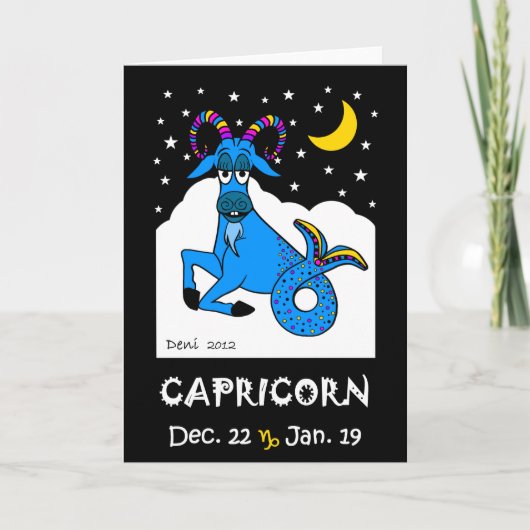 CAPRICORN - ZODIAC GREETCARD KARTE (Vorderseite)