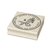 Capricorn Zodiac Handgezeichnet Wappen | RÜCKSENDE Gummistempel (Stempel)
