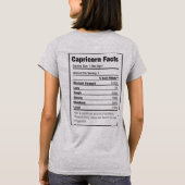 CAPRICORN Zodiac Horoskop-Sternzeichen T-Shirt (Rückseite)