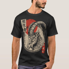 Capricorn Zodiac Japanische Kunst | Bergziege Oste T-Shirt