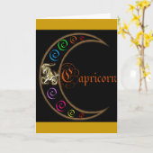 Capricorn Zodiac Moon Karte (Gelbe Blume)