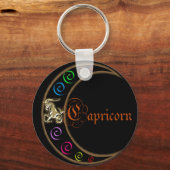 Capricorn Zodiac Moon Schlüsselanhänger (Vorderseite)