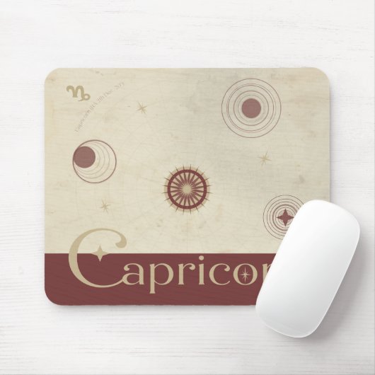 Capricorn Zodiac Mousepad (Mit Mouse)