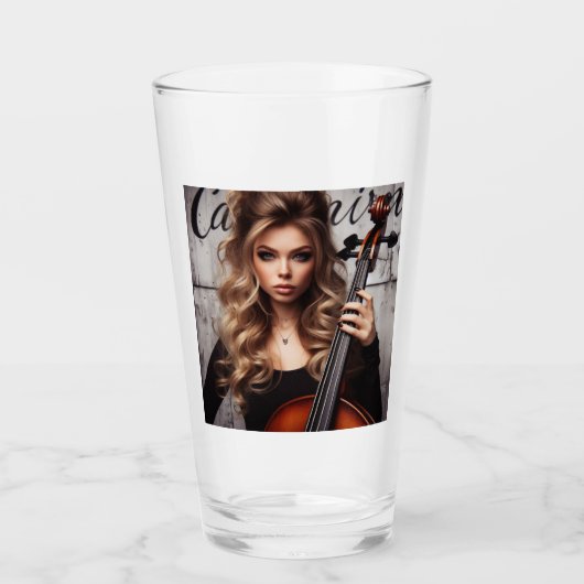 Capricorn Zodiac Musician Bass Glas (Vorderseite)