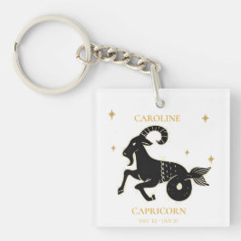 Capricorn Zodiac Namensschild Astrologisches Gesch Schlüsselanhänger