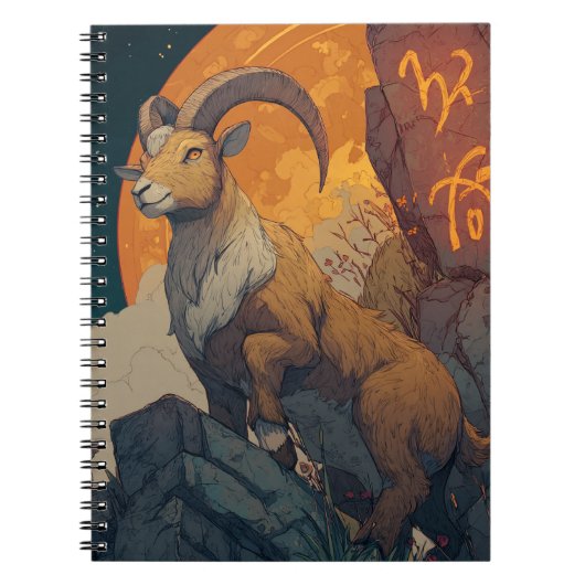 Capricorn Zodiac-Notebook Notizblock (Vorderseite)