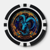 Capricorn Zodiac Poker Chips - Astrologie Chips (Vorderseite)